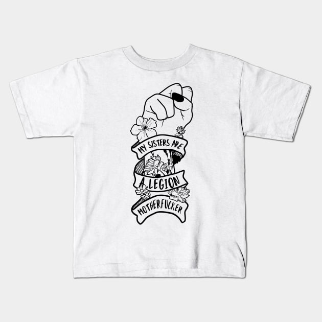 black and white legion Kids T-Shirt by ohnoballoons